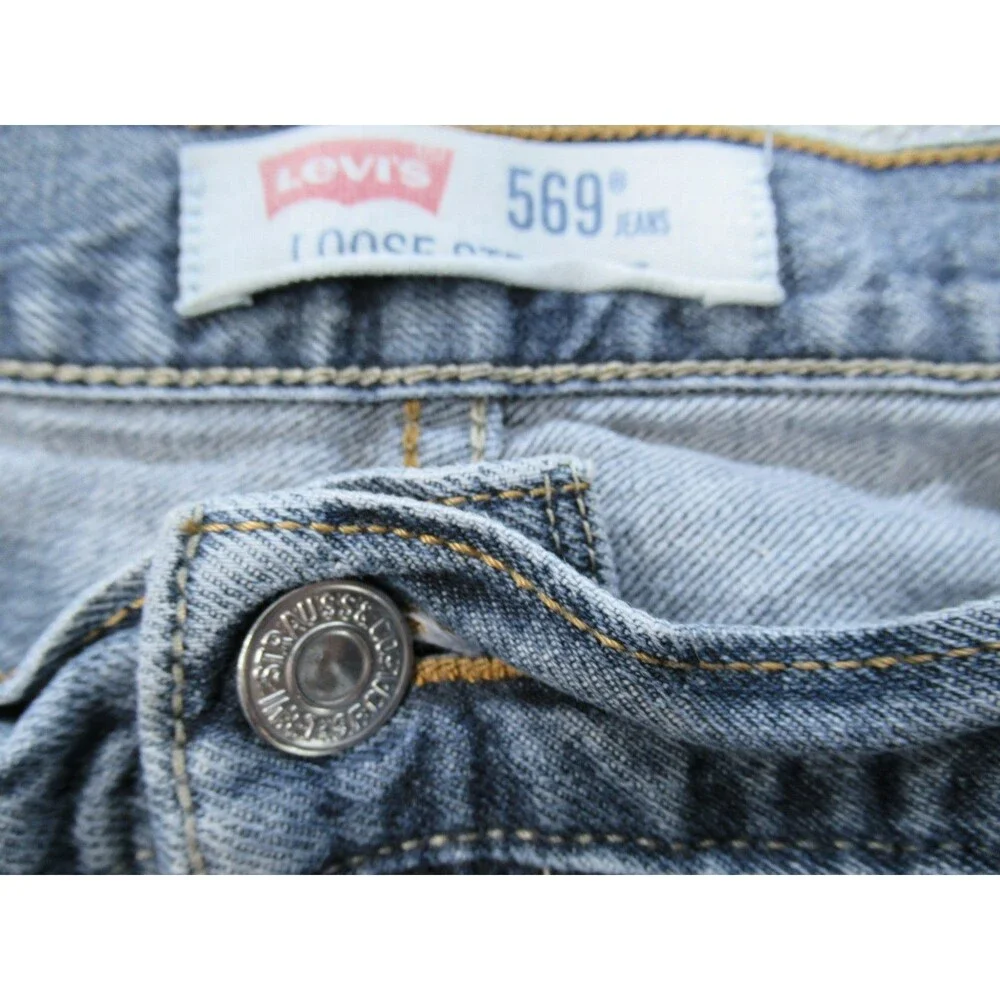 Levi's 569 Jeans Mens 42x30 (Actual 39x26.5) Relaxed Fit Straight Leg Blue